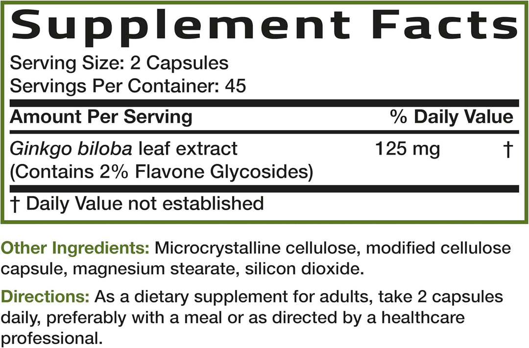 Bronson Ginkgo Biloba Extra Strength Apoya la función cerebral y la...