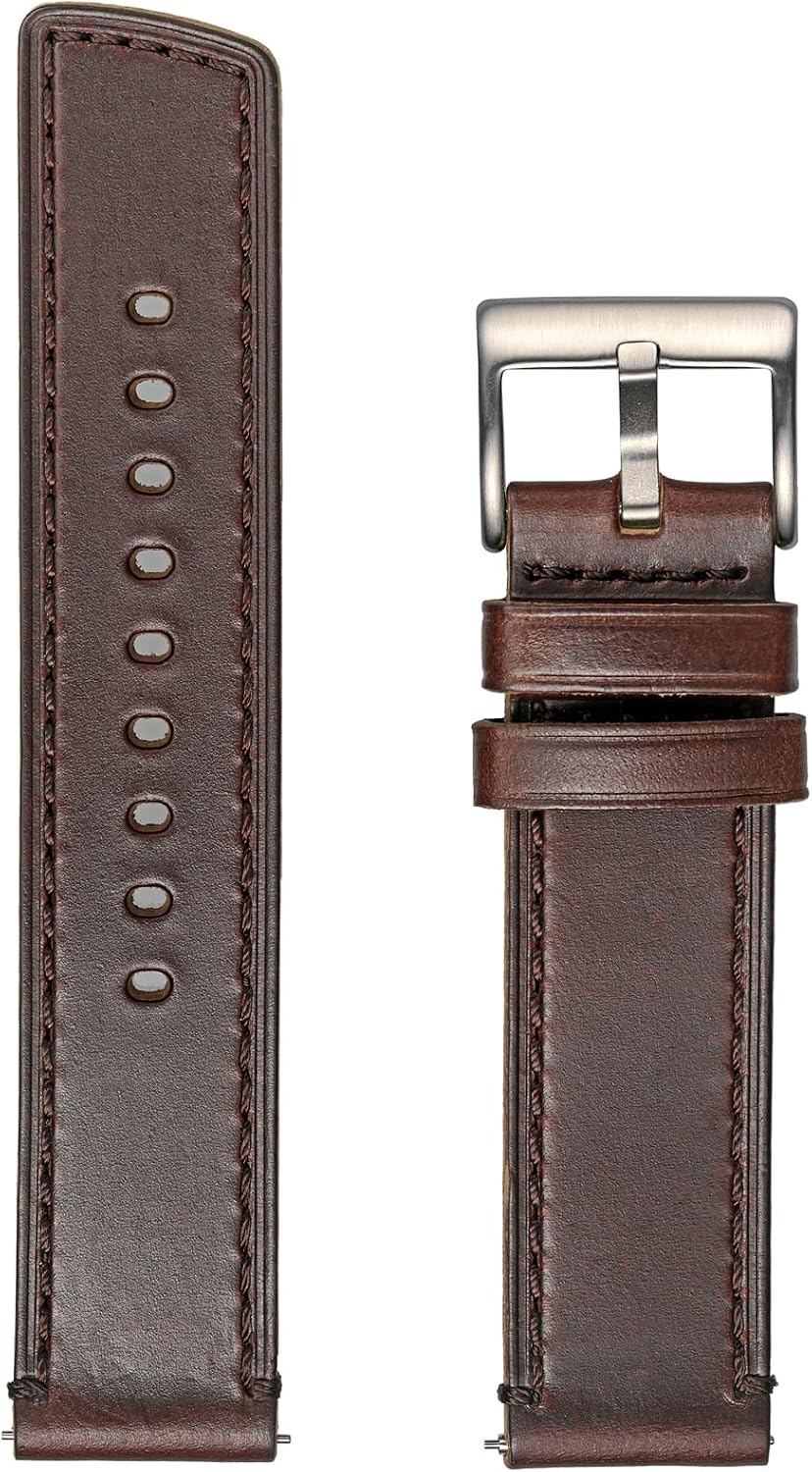 hemsut h Horween - Correas de reloj de cuero para hombre, correa de cuero de liberación rápida para reloj, envoltura de repuesto de 0.71 pulgadas, 0.78 pulgadas, 0.86 pulgadas