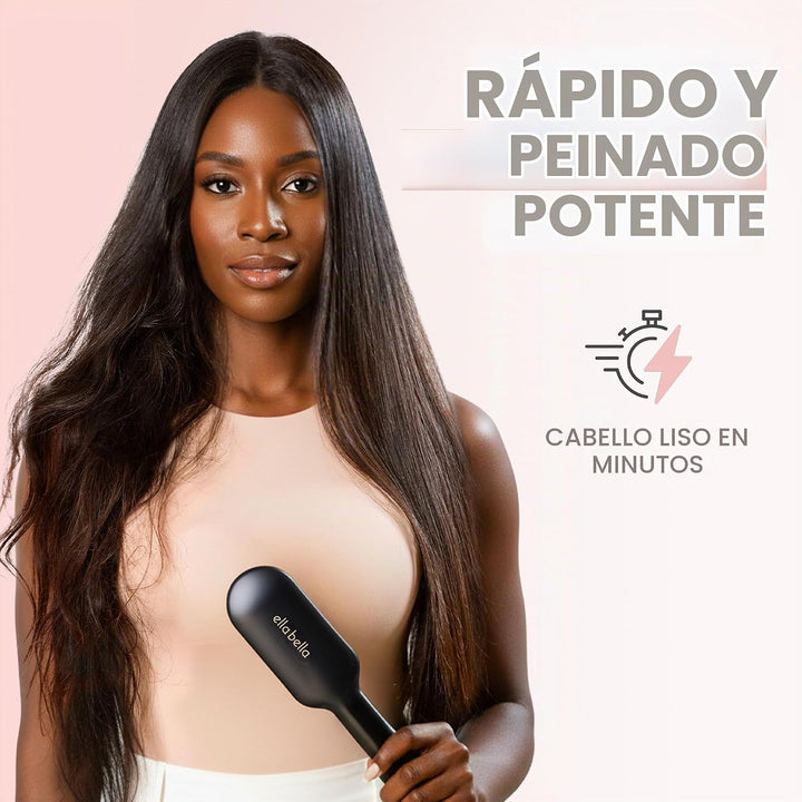 ELLA BELLA® Cepillo alisador de cabello, peine alisador térmico | S...