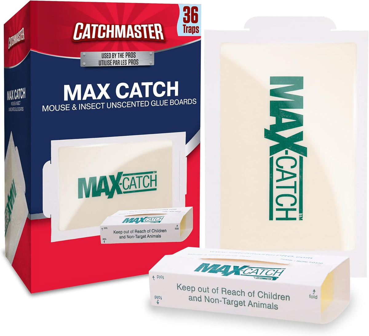 Catchmaster Max-Catch - Trampas de pegamento para ratones e insecto...