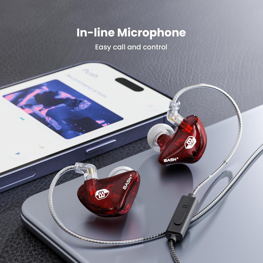 BASN Bsinger - Auriculares profesionales de monitoreo in-ear, contr...