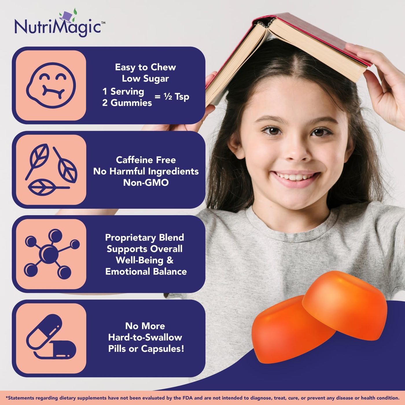 NutriMagic Brain Booster+ Gomitas multivitamínicas a base de azafrá...