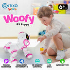 Perro robot Contixo R3 de juguete para niños - Mascota robótica inteligente con control remoto interactivo y función de baile para niños y niñas de 3 a 12 años - Rosa