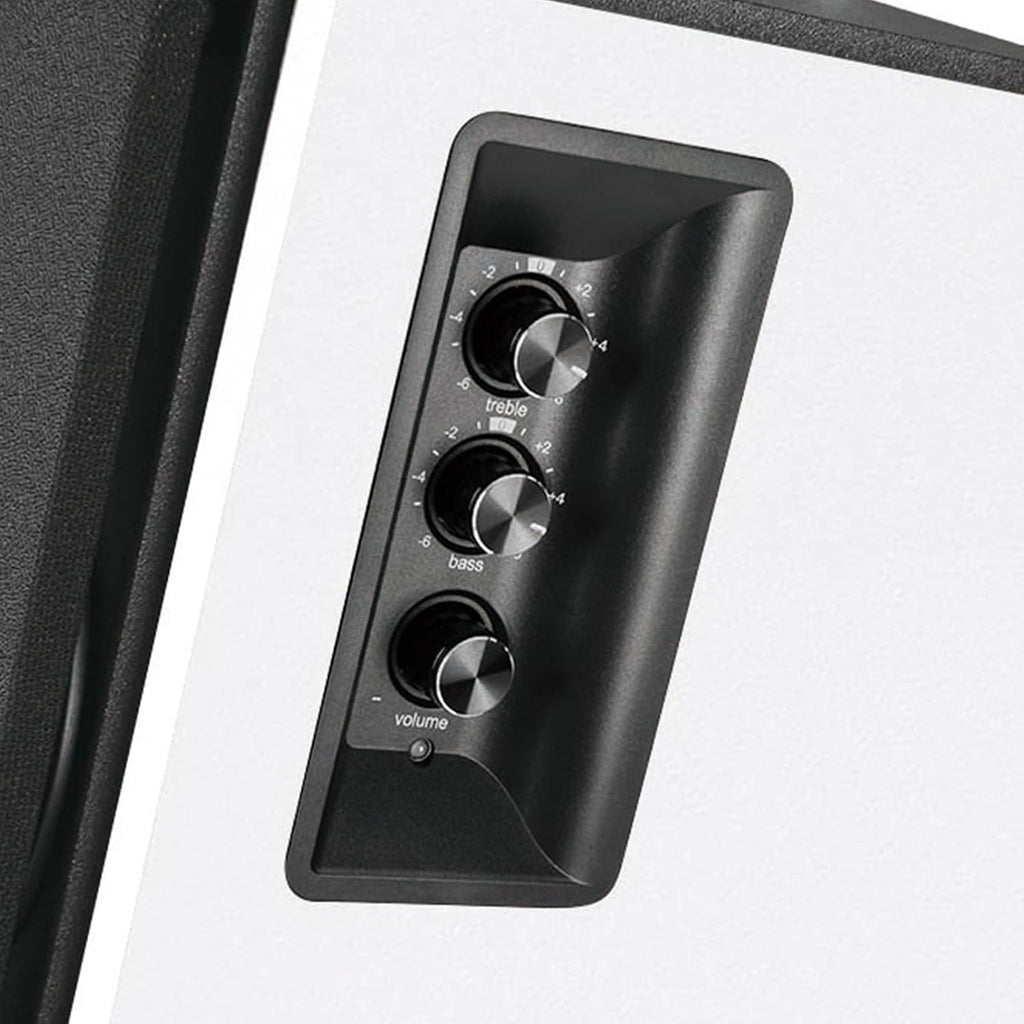 Edifier R1700BT Altavoz Bluetooth para Estantería - Monitores de Estudio Activos de Campo Cercano - Altavoces Alimentados 2.0, Configuración de Caja de Madera - 66 W RMS Blanco