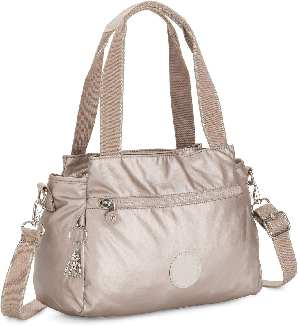 Kipling Elysia Bolso bandolera convertible sólido, Brillo metálico.