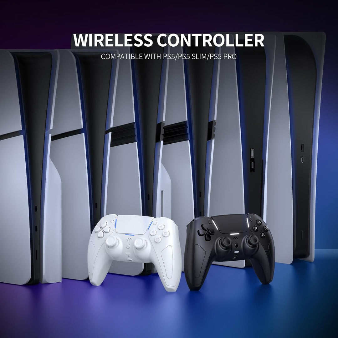 JDDWIN Controlador de juegos inalámbrico LED para