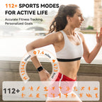 Reloj inteligente para mujer (3 bandas), rastreador de actividad física HD de 1.85 pulgadas con llamadas Bluetooth, reloj inteligente impermeable IPX8 para iPhone Android, más de 112 modos deportivos