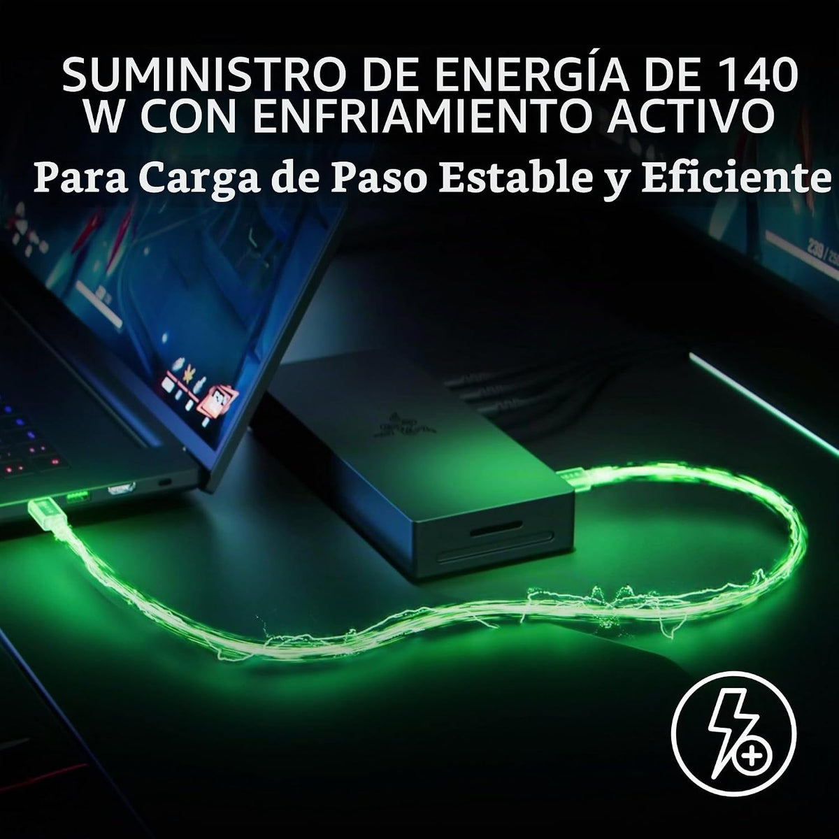 Razer Thunderbolt 5 Dock Chroma, 11 puertos + ranura SSD M.2, color blanco