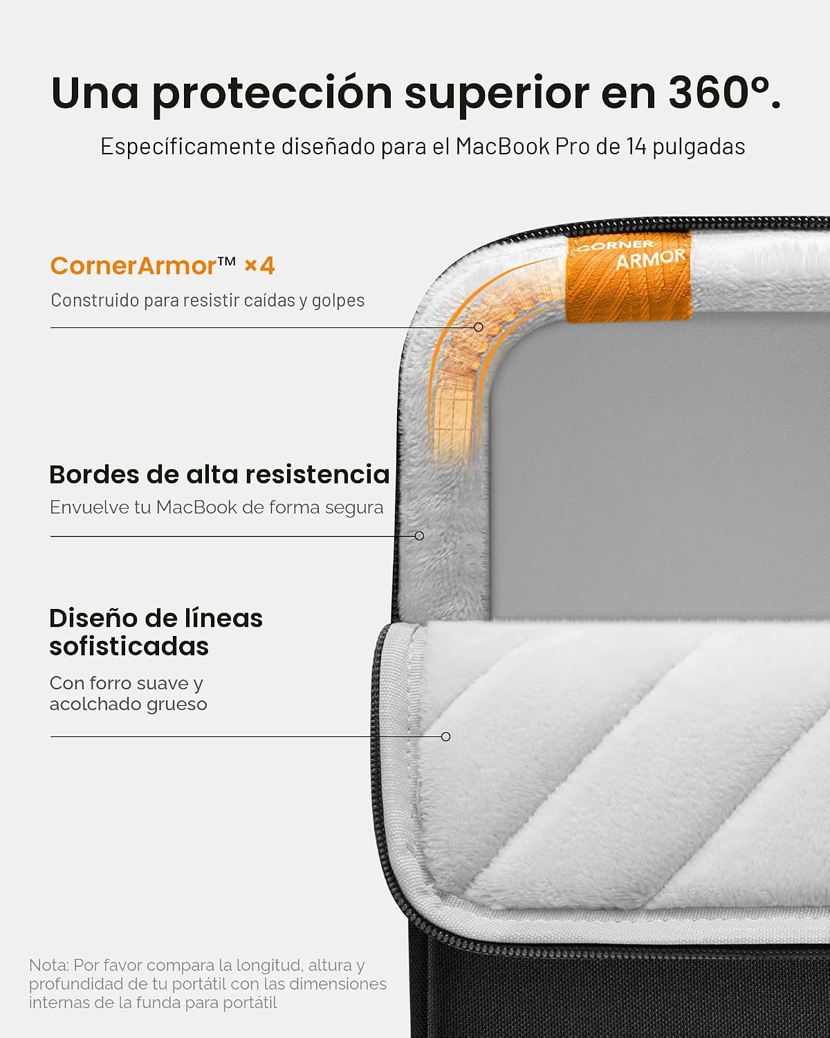 tomtoc Kit de funda protectora para laptop 360 para MacBook Pro M5...