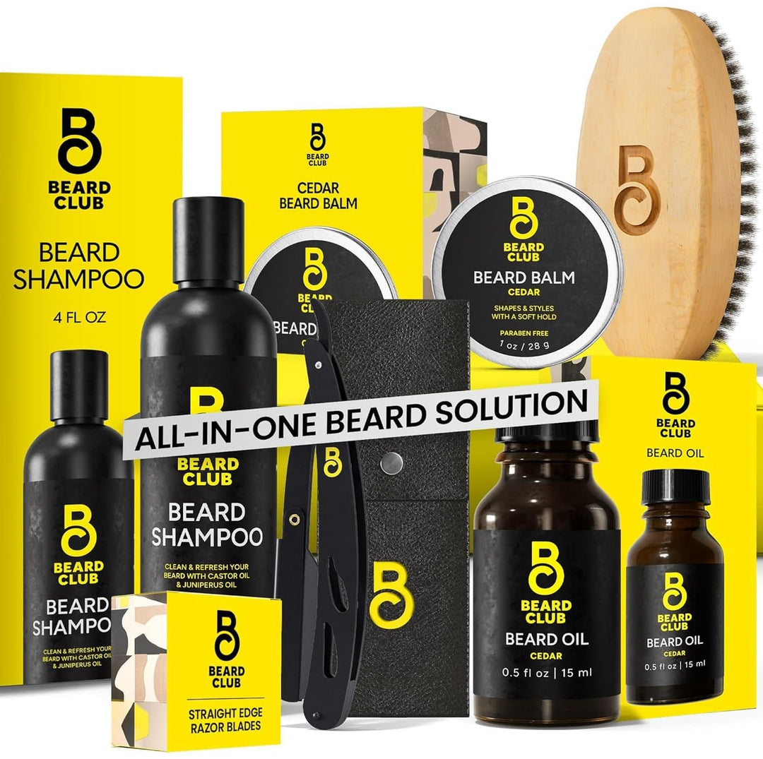 Kit de cuidado de barba y kit de aseo para hombres The Beard Club -...