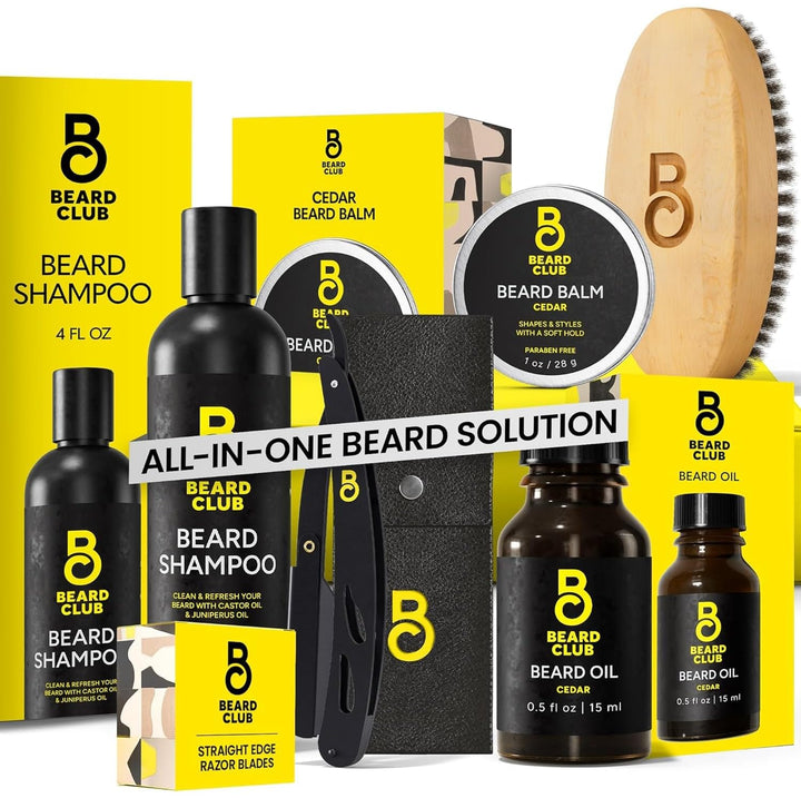 Kit de cuidado de barba y kit de aseo para hombres The Beard Club -...
