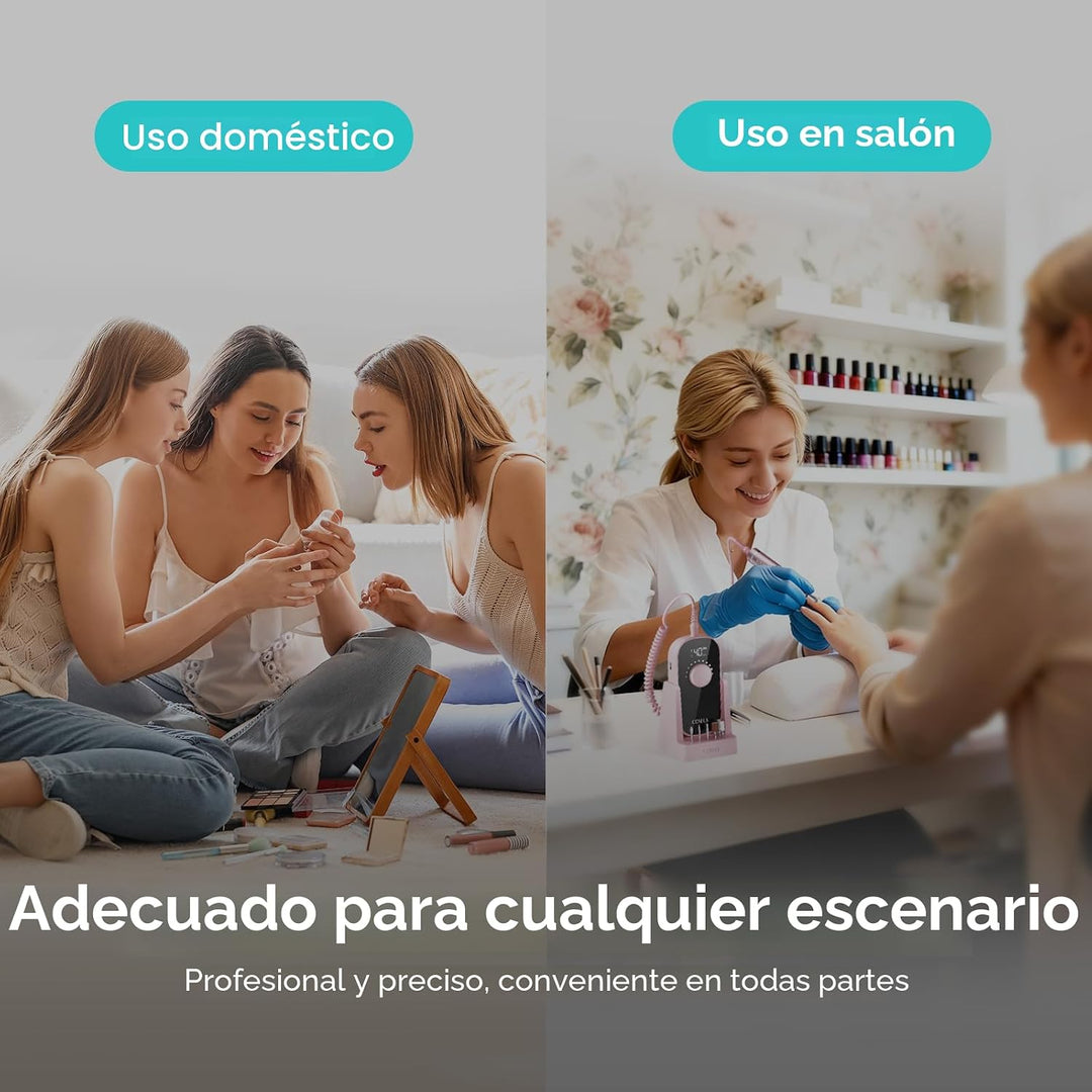 COSLUS Taladro de uñas eléctrico profesional: lima de uñas recargab...