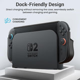 Switch 2 Case PC Front Cover Dockable TPU Ergonomic Grip