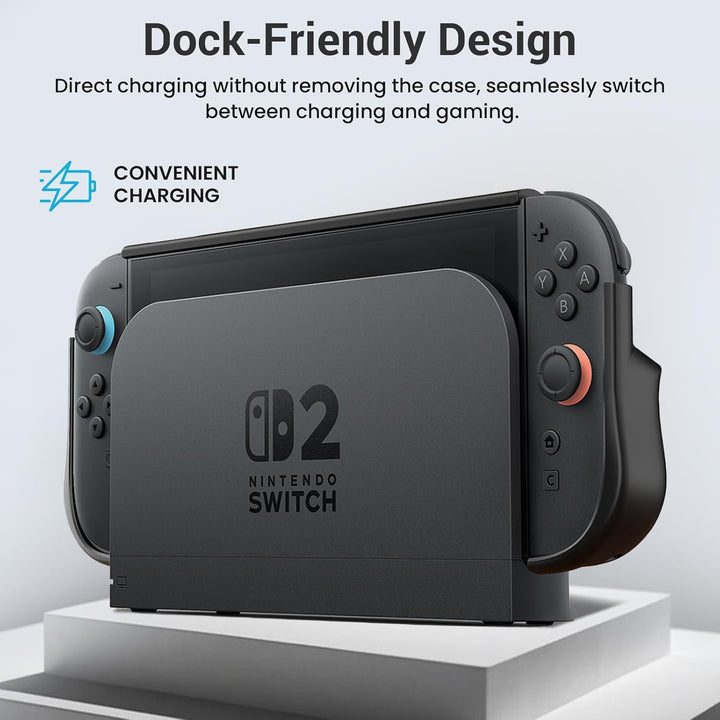 Switch 2 Case PC Front Cover Dockable TPU Ergonomic Grip