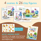 Drama Planet Kit de arcilla seca al aire para niños, 26 tutoriales de