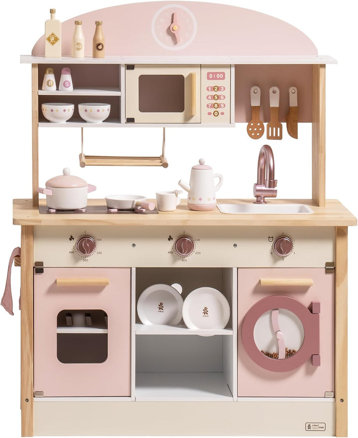 ROBUD Cocina de Juego para Niños Pequeños, Cocina de Juego de Mader...
