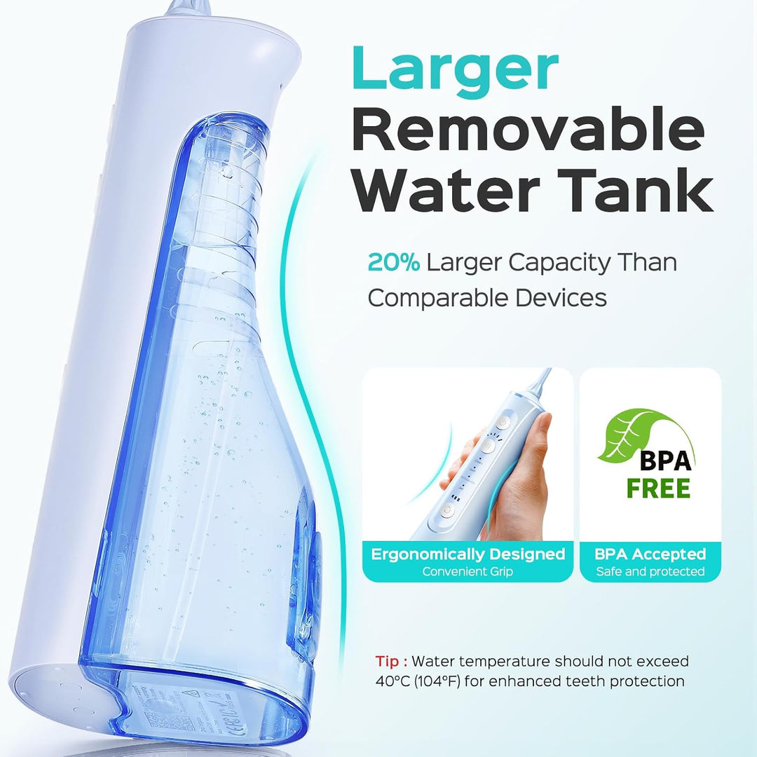 COSLUS - Irrigador de agua portátil para dientes: 4 modos y 5 nivel...