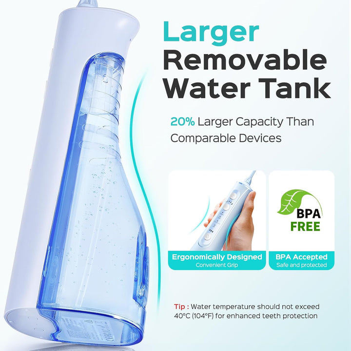 COSLUS - Irrigador de agua portátil para dientes: 4 modos y 5 nivel...