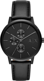 A|X Armani Exchange Reloj para hombre con pantalla analógica de tres manecillas y correa de acero inoxidable o cuero, reloj para hombre