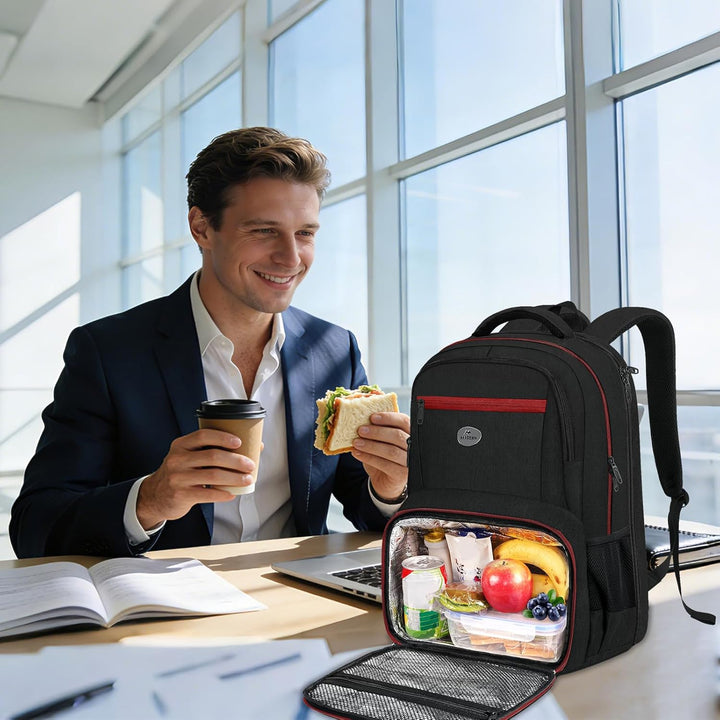 MATEIN Mochila para hombre con lonchera, resistente mochila acolcha...