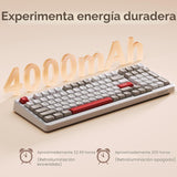 AUSDOM Teclado mecánico inalámbrico Bluetooth H98, BT5.3\/Type-C\/2...