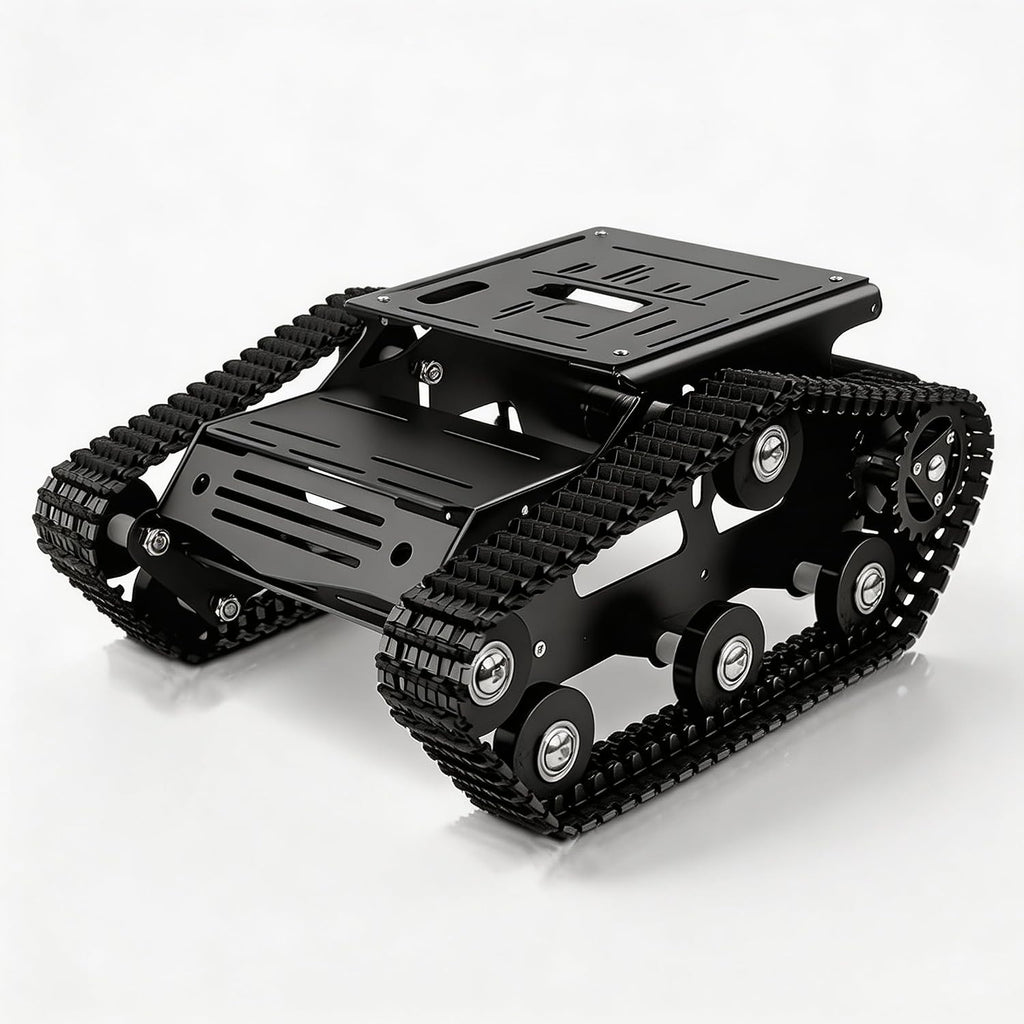 Kit de chasis de tanque robótico metálico con motor DC para Arduino Raspberry Pi DIY