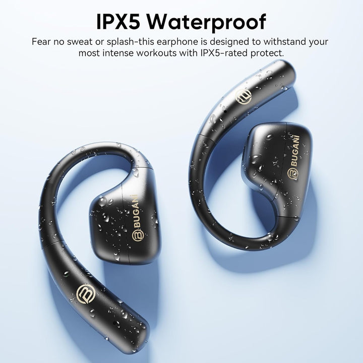 BUGANI Auriculares Bluetooth inalámbricos de oreja abierta, ganchos...