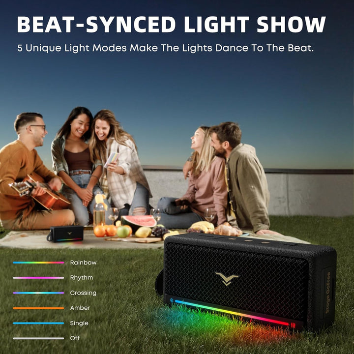 Altavoces Bluetooth portátiles de 40 W, IP67 impermeable inalámbric...