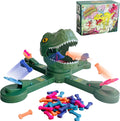 Juego de mesa clásico de dinosaurio de alimentación, juego de disparos de acción multijugador, juguete de huesos de comer dinosaurios, divertido desafío de velocidad de reacción para niños