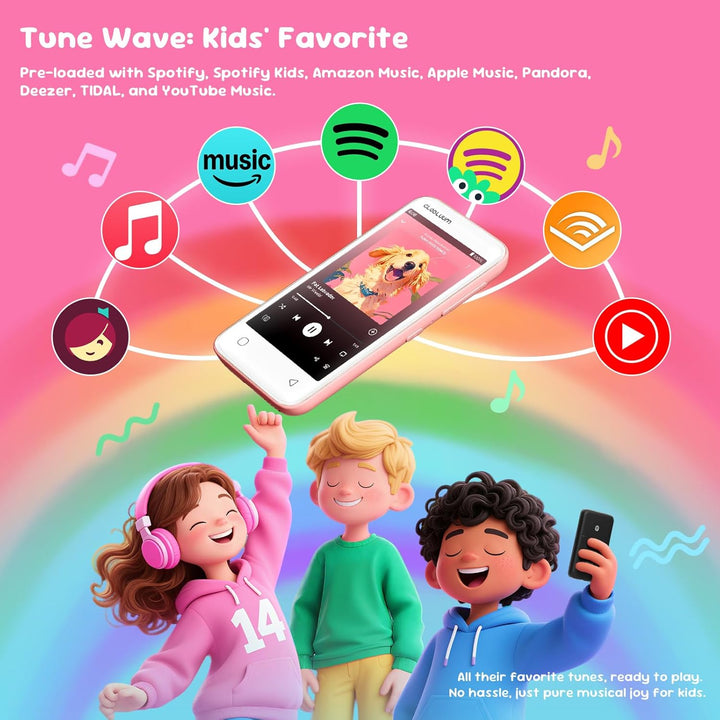 Globluum Reproductor MP3 de 80 GB para niños, controles parentales,...