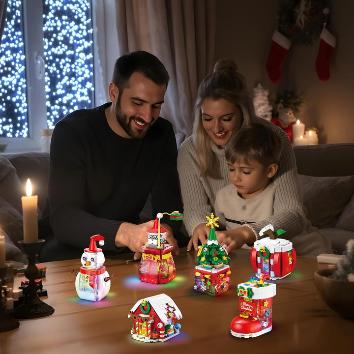 Juegos de bloques de construcción de Navidad árbol de