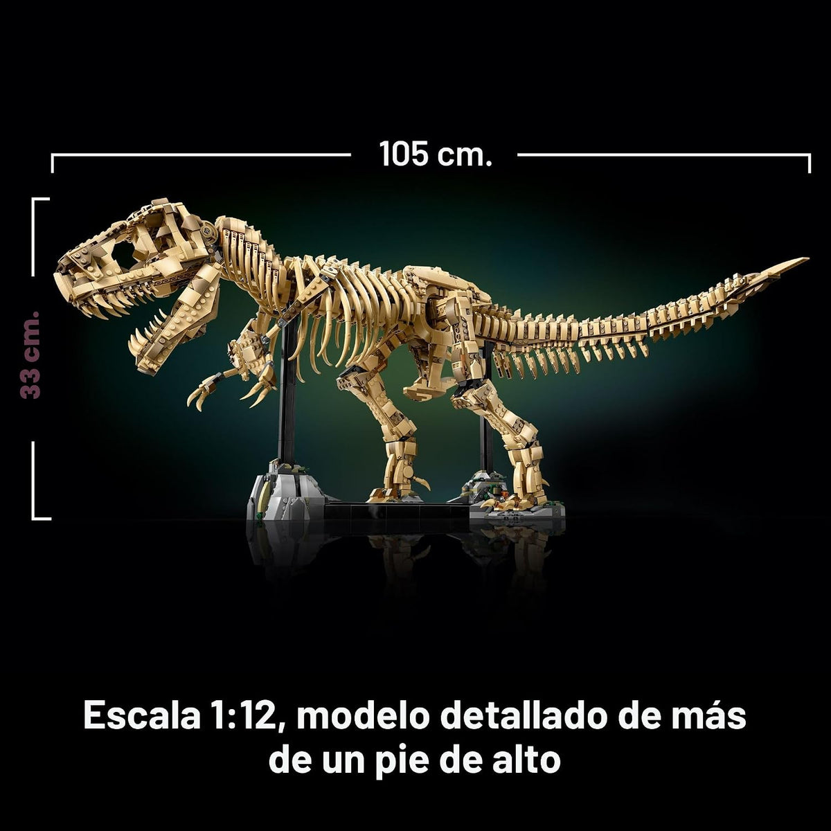 LEGO Jurassic World Dinosaur Fossils: Tyrannosaurus Rex - Juego de construcción para adultos, mayores de 18 años, regalo de dinosaurio para amantes del cine, decoración coleccionable para el hogar, para dormitorio, oficina o cualquier habitación - 76968