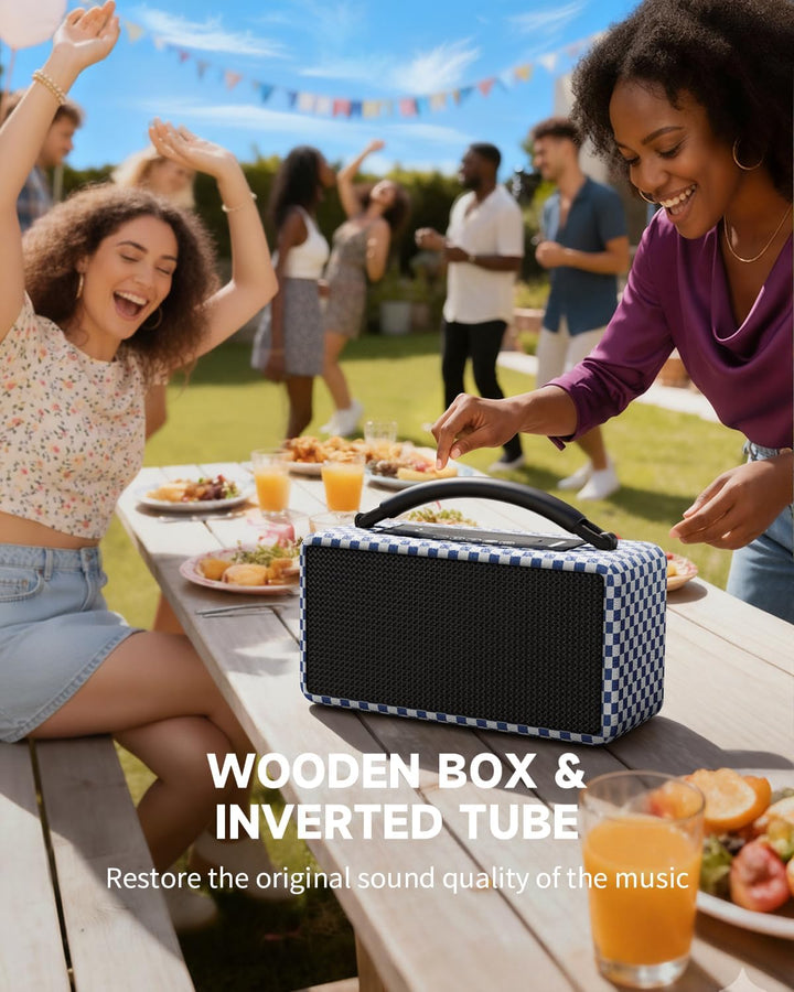 DINDIN Altavoz Bluetooth Portátil: 80W (pico), tiempo de reproducci...