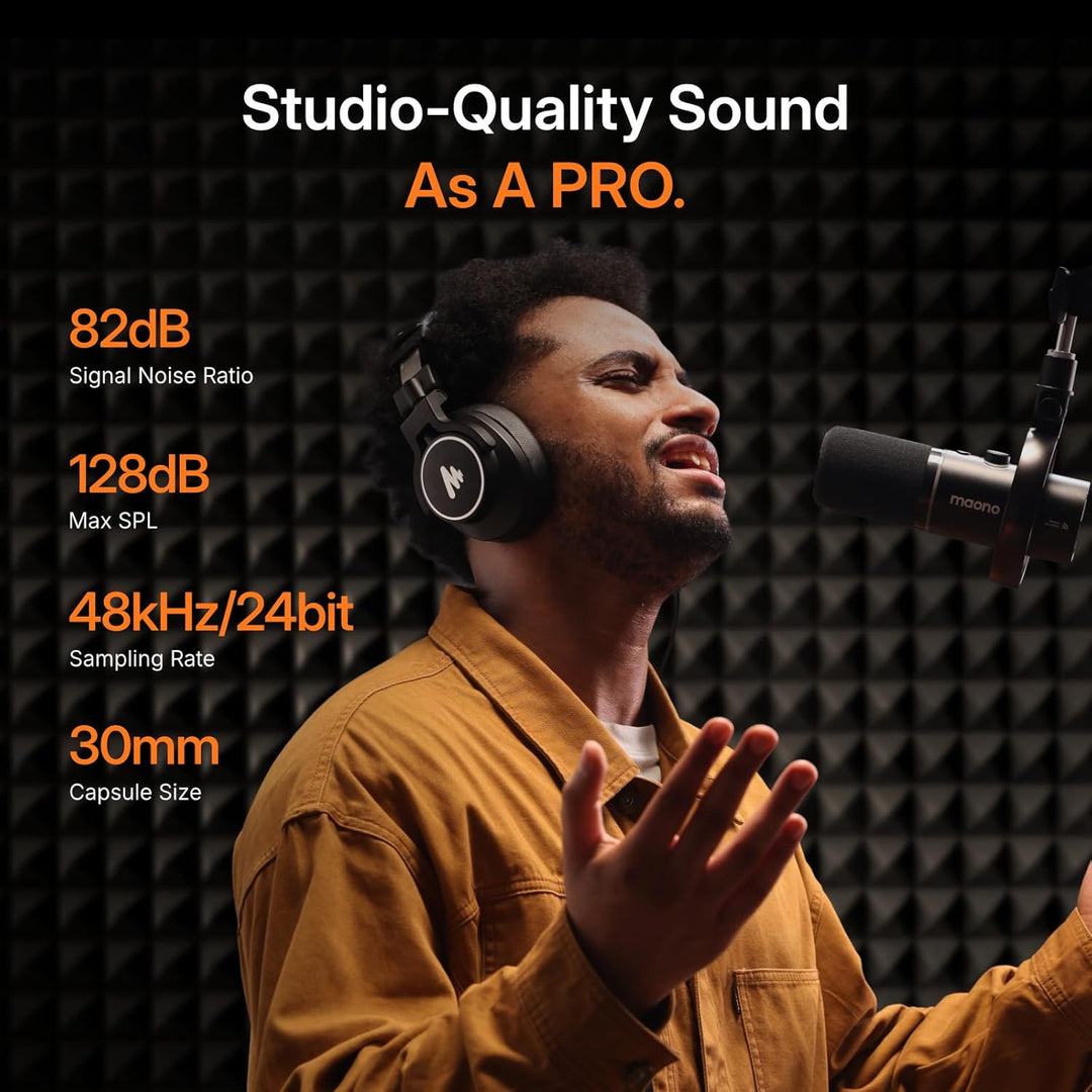 MAONO PD200W Hybrid Wireless Podcast Equipment Bundle para 2, kit d...