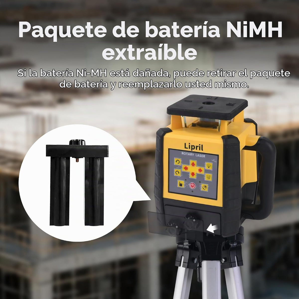 Kit de nivel láser rotatorio, nivel láser autonivelante de 360 grados de 1