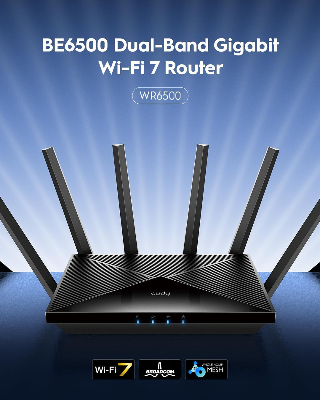Cudy BE6500 WiFi 7 Router Dual Band Gigabit Gaming Router, 6500Mbps...