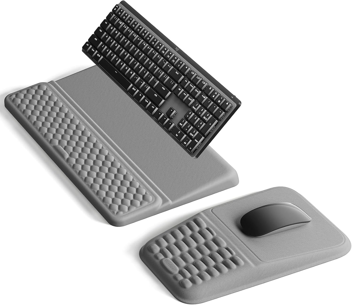 Vaydeer Juego de soporte para teclado y mouse pad, reposamuñecas de espuma