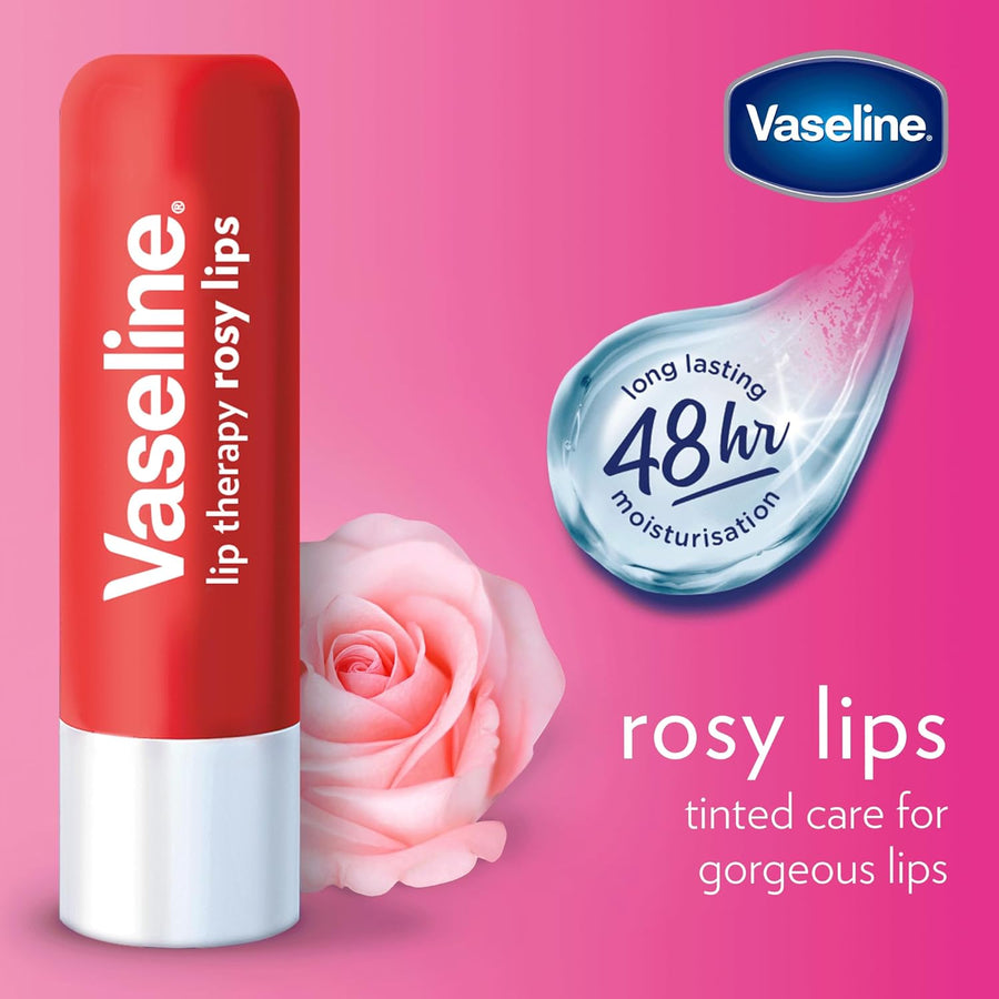 Vaseline Lip Therapy Care Rosy, Nutrición de Acción Rápida, Ideal p...