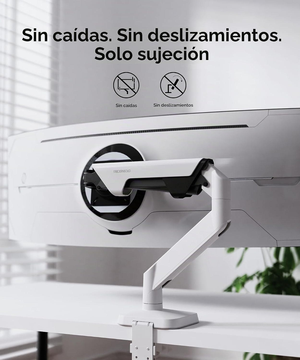 Brazo de monitor resistente para pantallas curvadas ultraanchas de 34 a 49 pulgadas