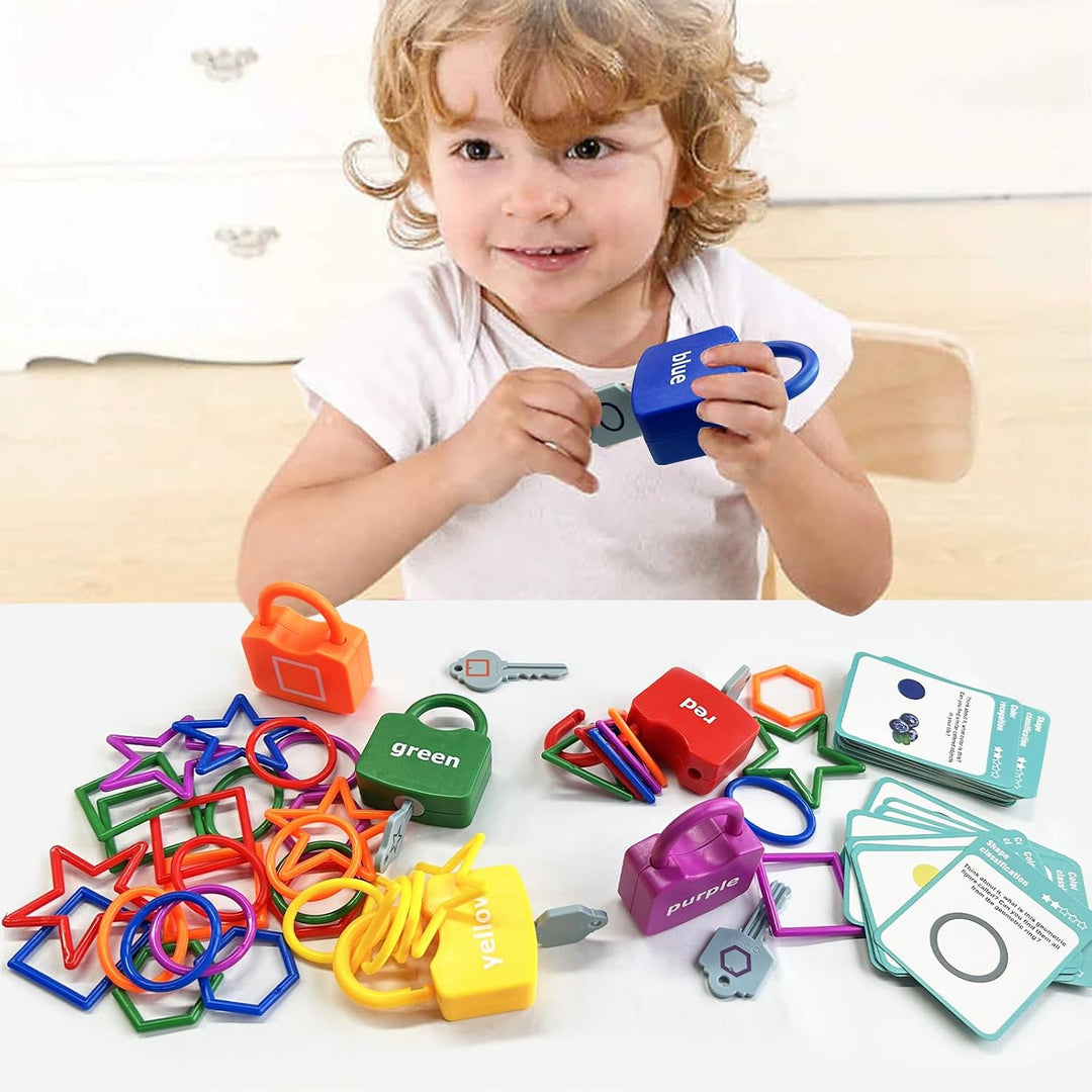 Xylolin Cerraduras de aprendizaje a juego con llaves para niños peq...