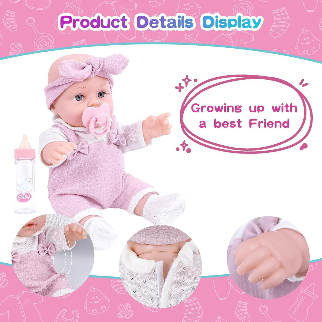 BDDOLL Juego de muñecas de bebé de 12 pulgadas con ropa y accesorio...