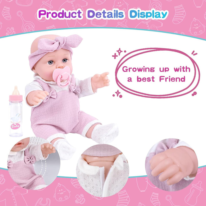 BDDOLL Juego de muñecas de bebé de 12 pulgadas con ropa y accesorio...