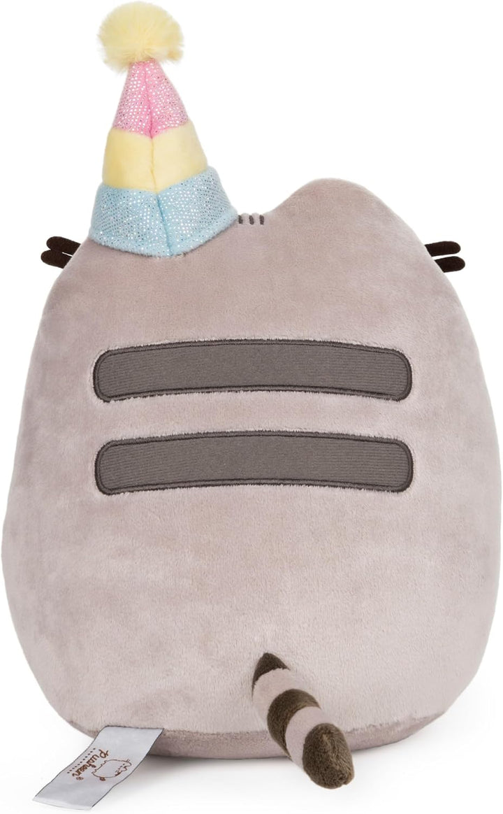 GUND Pusheen - Gato de peluche de pastel de cumpleaños, 9.5 pulgadas