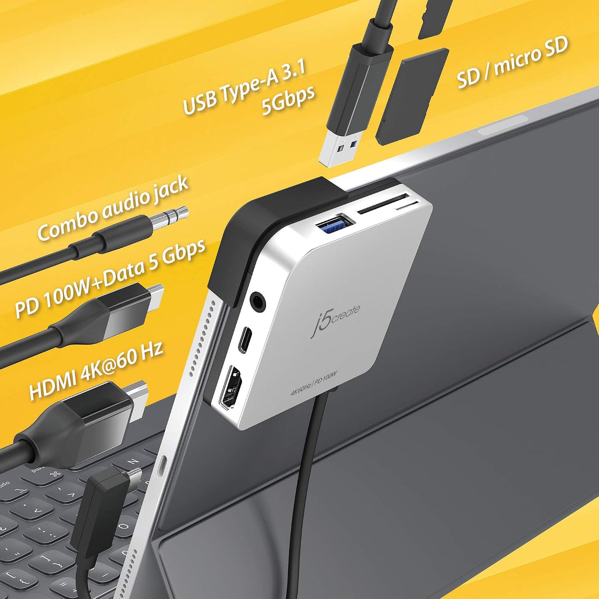 j5create, JCD612, hub USB 2.0