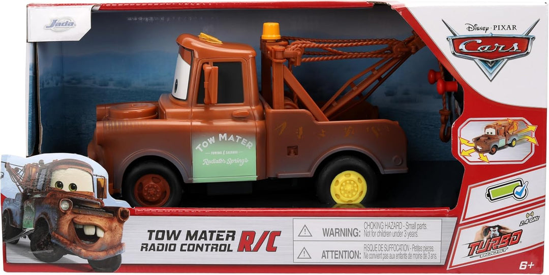 Jada Disney Pixar Cars Turbo Racer Tow Mater - Vehículo RC a escala...