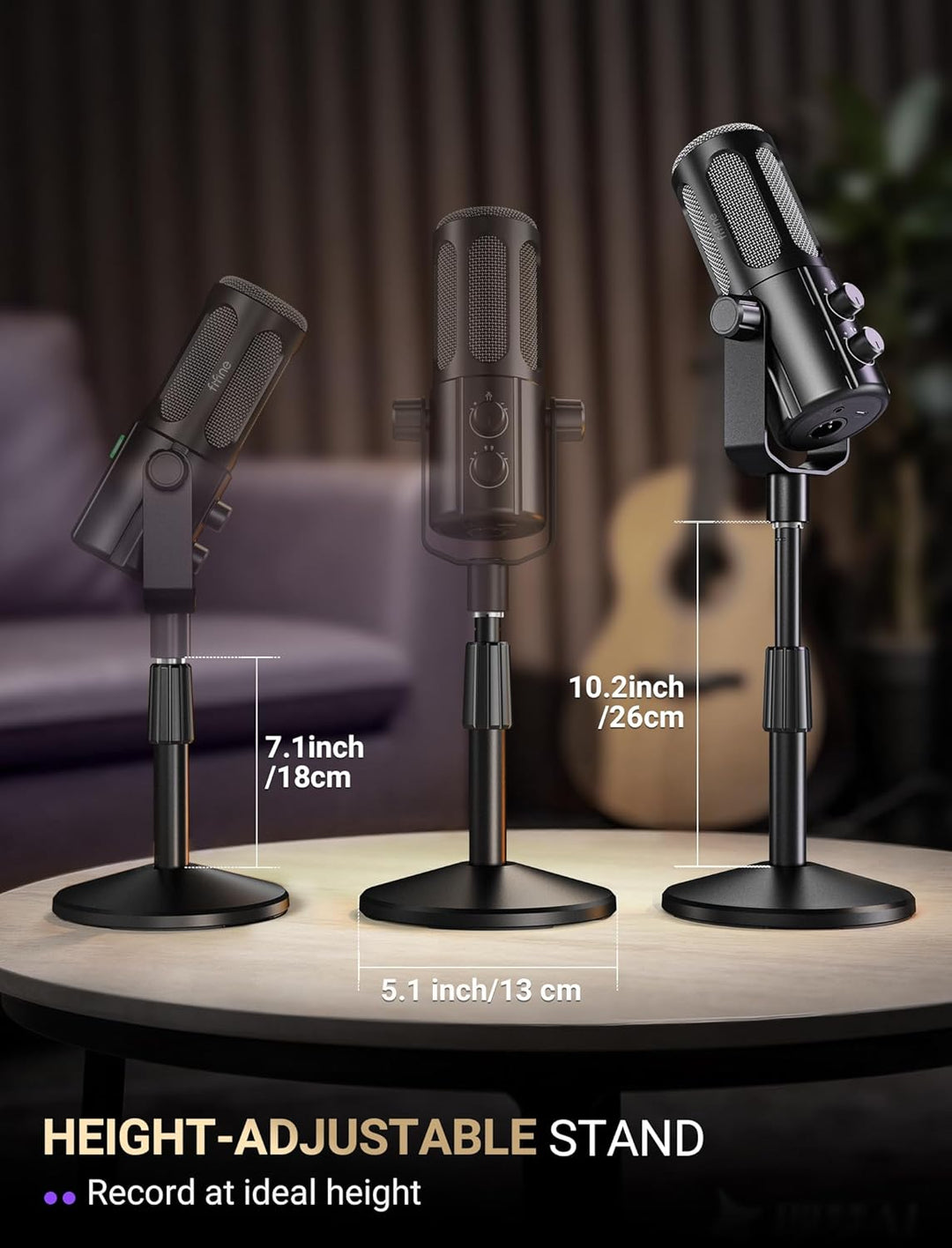 FIFINE AmpliTank TANK6S Micrófono vocal-dinámico, micrófono XLR-USB...