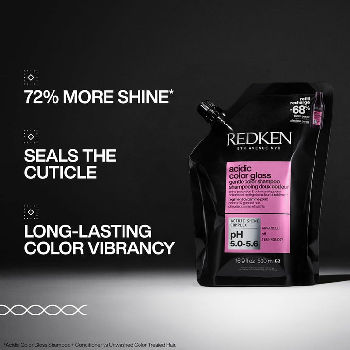 Redken Champú Acidic Color Gloss sin sulfatos para protección del c...