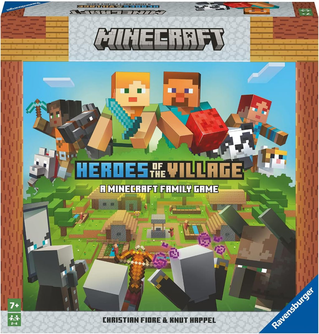 Ravensburger Minecraft Heroes of The Village | Juego de mesa cooperativo | Emocionante e impredecible | Perfecto para familias y entusiastas de Minecraft | Adecuado para niños y adultos