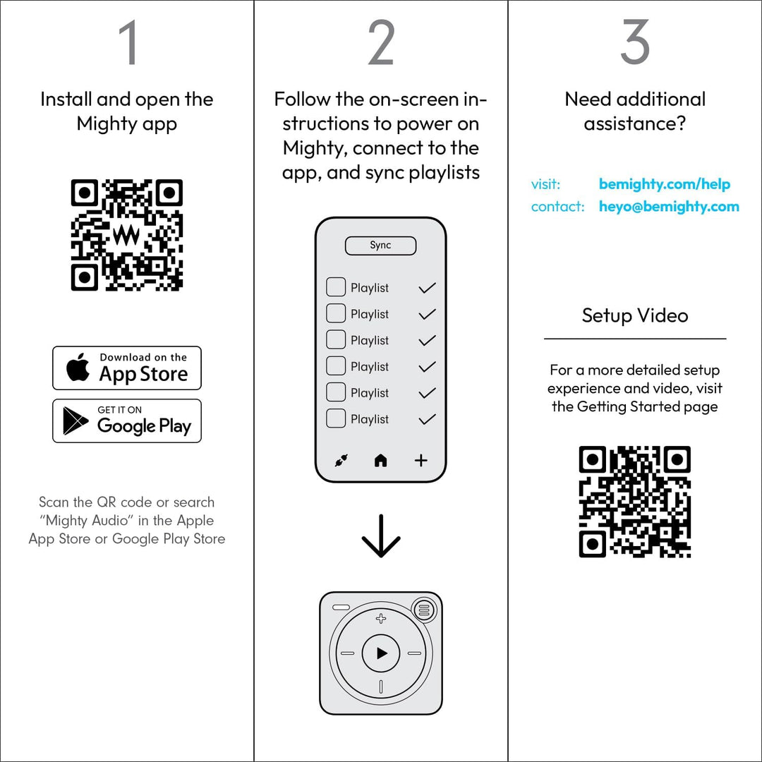 Mighty 3 Spotify y Amazon Music Player (edición 2026) - Portátil, s...