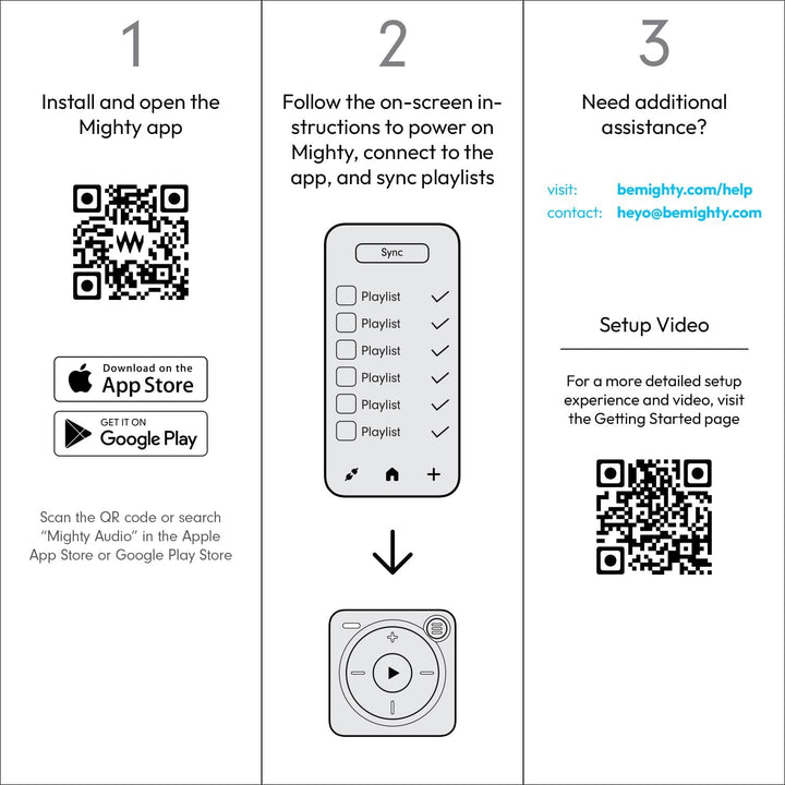 Mighty 3 Spotify y Amazon Music Player (edición 2026) - Portátil, s...